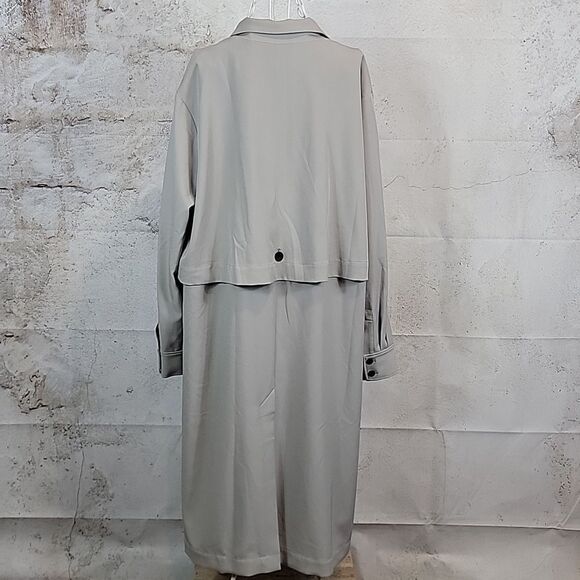 Lattelier Patchwork Trenchcoat In Grey Womens Size M - Picture 10 of 14